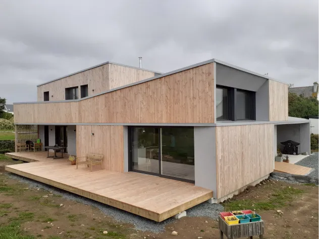 Bois Construction Durable Construction Ossature Bois A Concarneau Creation Brule Architectes Associes 2